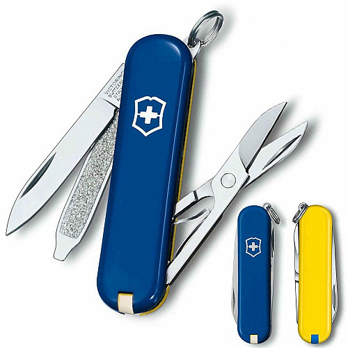 Нож Victorinox Classic SD Ukraine 58 мм/7 функций/сине-желтый