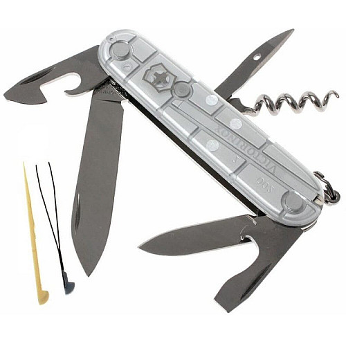 Ніж Victorinox Spartan 91мм/12функ/прозорий сріблястий