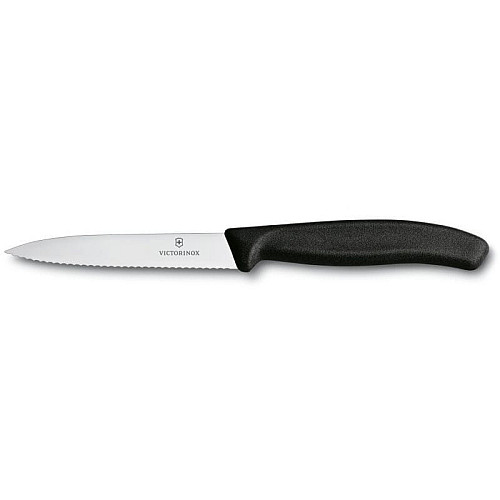 Кухонный нож Victorinox SwissClassic Paring, 10 см, черный. ручкой