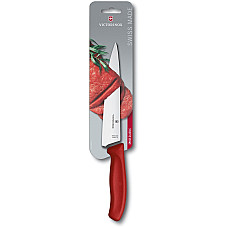 Кухонний ніж Victorinox SwissClassic Carving, 19 см, з черв. ручкою, блістер