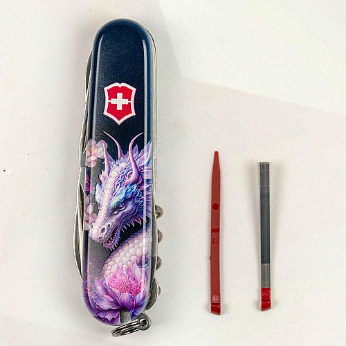 Нож Victorinox Climber Zodiac 91мм/14функ/Волшебный дракон/разноцветный