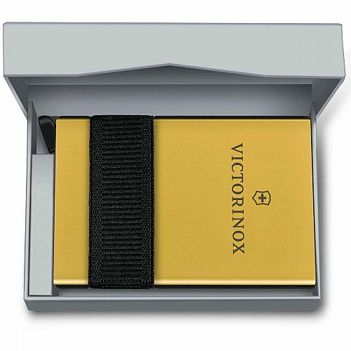 Карта-мультитул с картхолдером Victorinox Smartcard Wallet Delightful Gold 104х65х17мм/10функ/золота