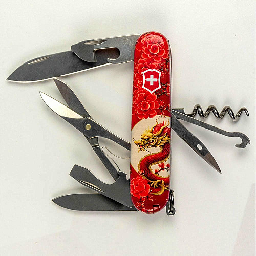 Нож Victorinox Climber Zodiac 91мм/14функ/Китайский красный дракон/красный