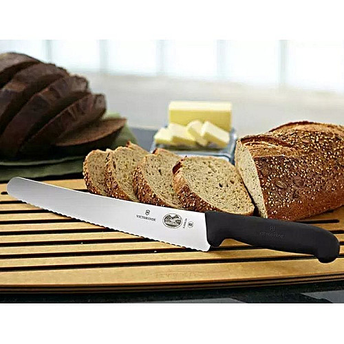 Кухонный нож Victorinox Fibrox Pastry, 26 см, черный. ручкой