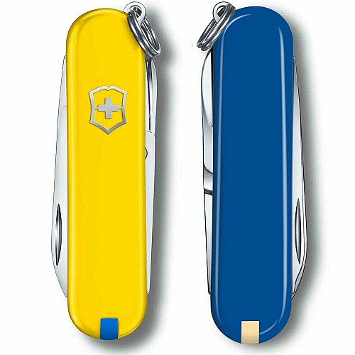 Ніж Victorinox Classic SD Ukraine 58 мм/7 функцій/жовто-синій