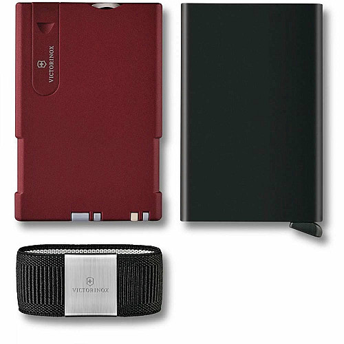 Карточка-мультитул с картхолдером Victorinox Smartcard Wallet Iconic Red 104х65х17мм/10функ/красная
