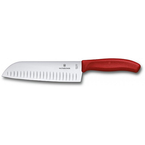 Кухонный нож Victorinox SwissClassic Santoku, 17 см, с июнь. ручкой, блистер