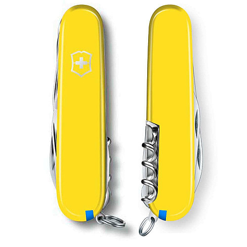 Ніж Victorinox Huntsman 91мм/15функ/жовтий