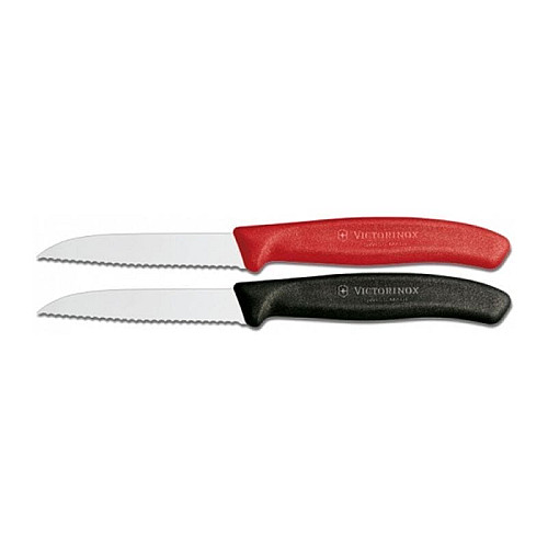Кухонный нож Victorinox SwissClassic Paring, 8 см, черный. ручкой