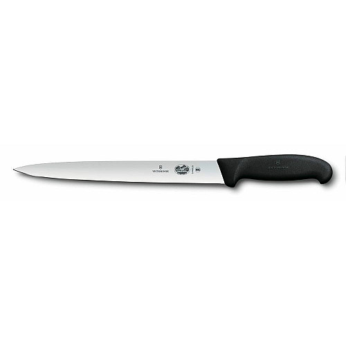 Кухонный нож Victorinox Fibrox Slicing, 25 см, черный. ручкой
