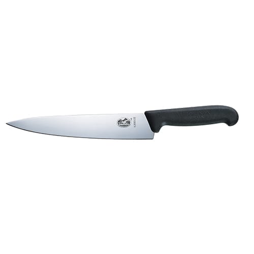 Кухонный нож Victorinox Fibrox Carving, 22 см, черный. ручкой