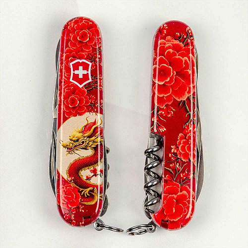 Нож Victorinox Climber Zodiac 91мм/14функ/Китайский красный дракон/красный