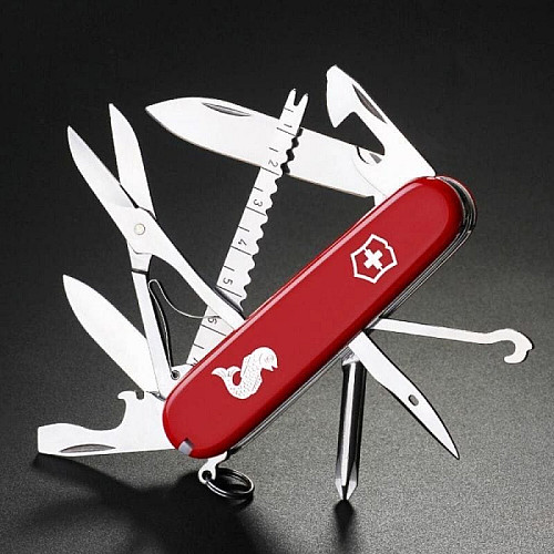 Ніж Victorinox Fisherman 91мм/17функ/червоний