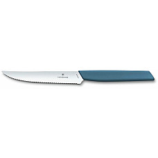 Кухонний ніж Victorinox Swiss Modern Steak&Pizza Vx6.9006.12W2, 12 см, із син. ручкою