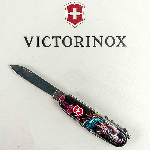 Нож Victorinox Climber Zodiac 91мм/14функ/Лазурный дракон/разноцветный