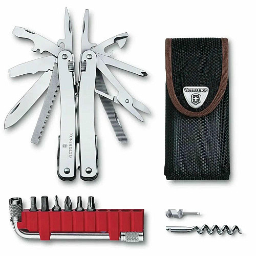 Мультитул Victorinox Swisstool Spirit X Plus 105мм/35функ + черный нейлоновый чехол