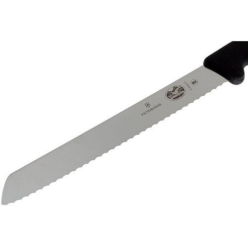 Кухонный нож Victorinox Fibrox Bread для хлеба, 21 см, черный. ручкой