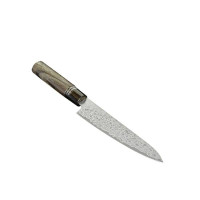 Нож кухонный Paring 150 мм лезвие,63HRC, ZA18 (C1,2, Cr18, Mo1,5, V0.25, Со1,8) Дамаск 69, HONMAMON (1113995)