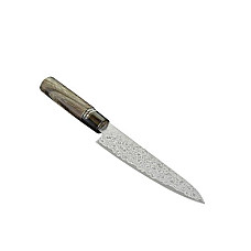 Нож кухонный Paring 150 мм лезвие,63HRC, ZA18 (C1,2, Cr18, Mo1,5, V0.25, Со1,8) Дамаск 69, HONMAMON (1113995)