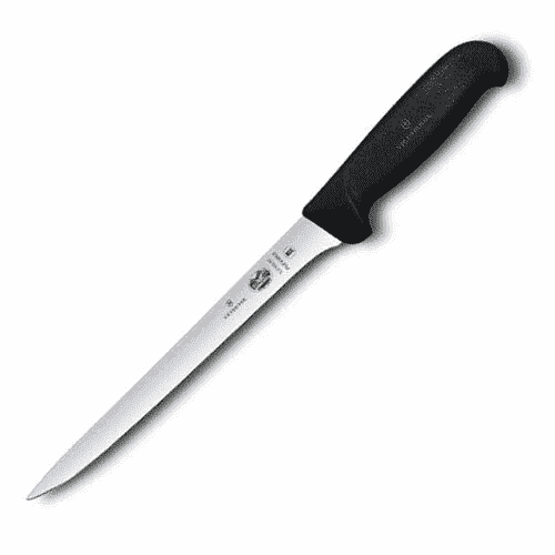 Кухонный нож Victorinox Fibrox Filleting Flex, 20 см, черный. ручкой