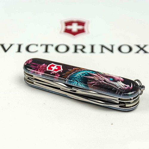 Нож Victorinox Climber Zodiac 91мм/14функ/Лазурный дракон/разноцветный