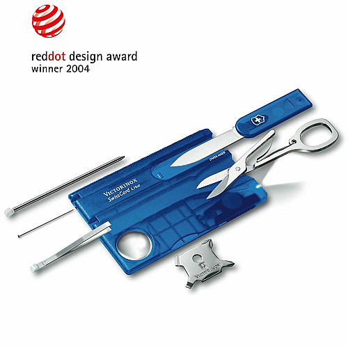 Карта-мультитул Victorinox Swisscard Lite 82х54х4мм/13функ/прозрачная синяя