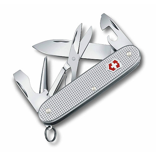 Ніж Victorinox Pioneer X 93мм/9функ/рифл/сріблястий