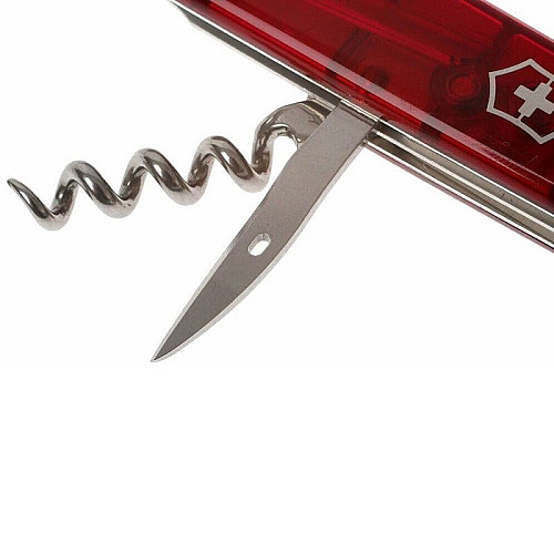 Ніж Victorinox Spartan 91мм/12функ/прозорий червоний