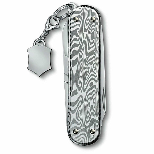 Ніж Victorinox Classic SD Brilliant Damast 58 мм/5 функцій/сріблястий