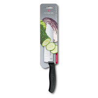 Кухонний ніж Victorinox SwissClassic Santoku, 17 см, з чорн. ручкою, блістер