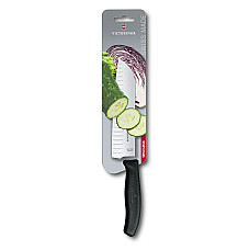 Кухонний ніж Victorinox SwissClassic Santoku, 17 см, з чорн. ручкою, блістер