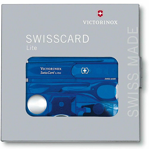 Карта-мультитул Victorinox Swisscard Lite 82х54х4мм/13функ/прозрачная синяя