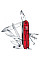 Ніж Victorinox Huntsman 91мм/15функ/прозорий червоний