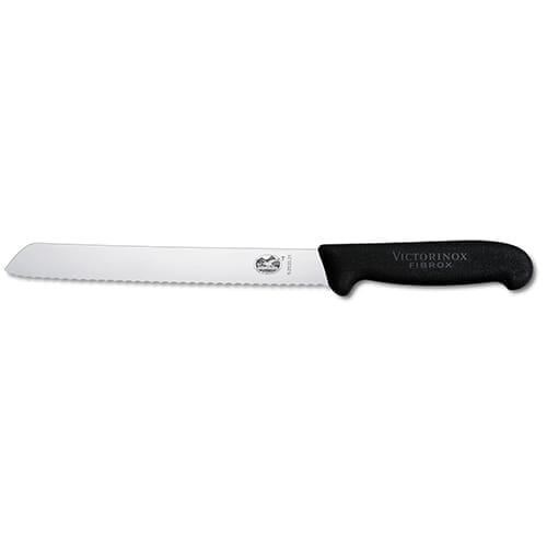 Кухонный нож Victorinox Fibrox Bread для хлеба, 21 см, черный. ручкой