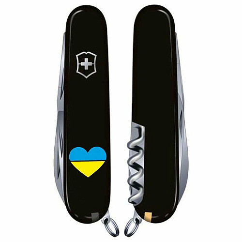Нож Victorinox Climber Ukraine 91мм/14функ/сине-желтое Сердце/черный