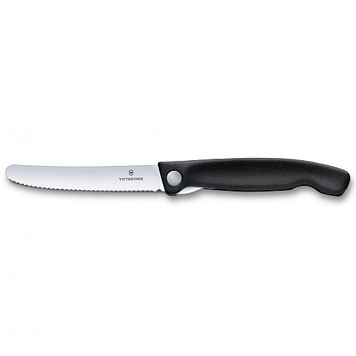 Кухонный нож Victorinox SwissClassic Foldable Paring, 11 см, черный. ручкой, блистер