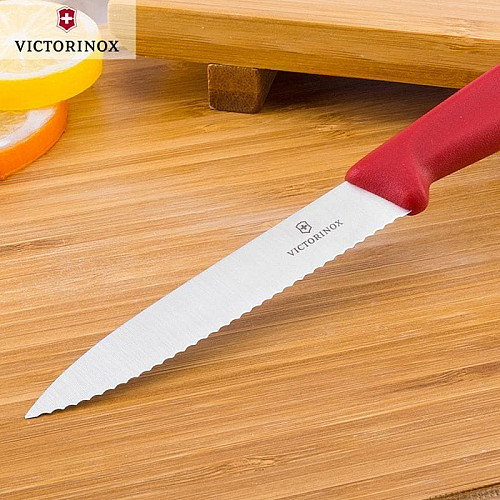 Кухонний ніж Victorinox SwissClassic Paring, 10 см, з черв. ручкою