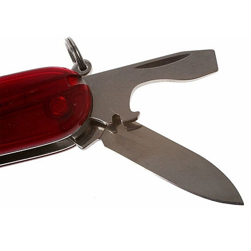 Ніж Victorinox Spartan 91мм/12функ/прозорий червоний