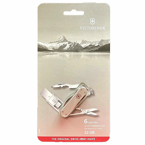 Нож Victorinox Jetsetter@work 58 мм/6 функций/USB 3.0/3.1 32 Гб/серебристый, блистер