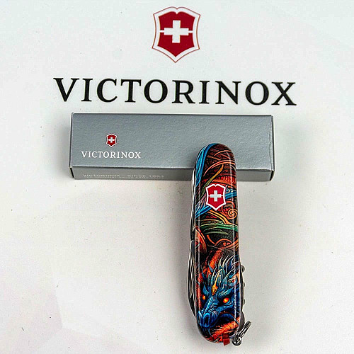 Нож Victorinox Climber Zodiac 91мм/14функ/Сапфировый дракон/разноцветный