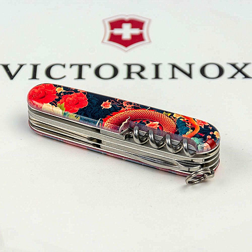 Нож Victorinox Huntsman Zodiac 91мм/15функ/Китайский дракон/разноцветный