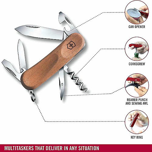 Нож Victorinox EvoWood 10 85мм/11функ/орех