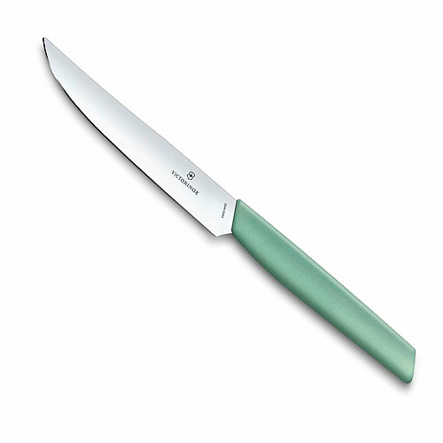 Кухонний ніж Victorinox Swiss Modern Steak, 12 см, з м'ятн. ручкою