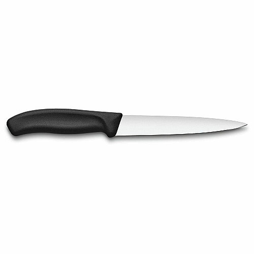 Кухонный нож Victorinox SwissClassic Filleting Flex, 16 см, гибкий, черный. ручкой, блистер