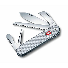 Ніж Victorinox Swiss Army 7 93мм/7функ/рифл/сріблястий