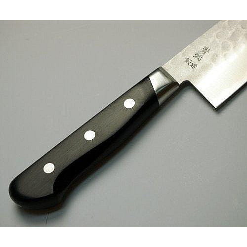 Нож кухонный Gyuto (ШЕФ) 200 мм лезвие, 61HRC, Aogami #2, ламинат SUS410, молотковая, HONMAMON (4582243656023)