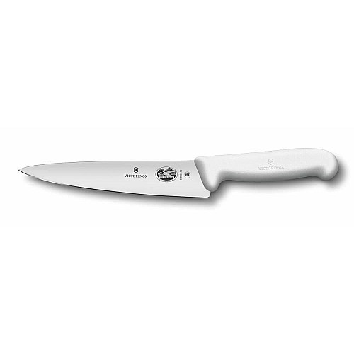 Кухонный нож Victorinox Fibrox Carving Vx5.2007.19, 19 см, с бел. ручкой