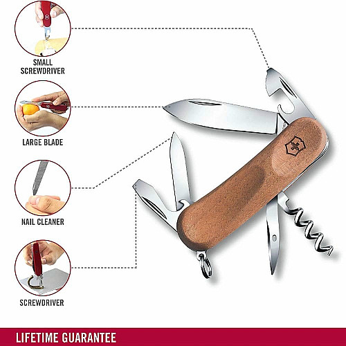 Нож Victorinox EvoWood 10 85мм/11функ/орех