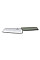 Кухонный нож Victorinox Swiss Modern Santoku, 17 см, рифл., зел. ручкой, блистер