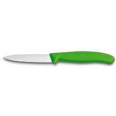 Кухонний ніж Victorinox SwissClassic Paring Vx6.7606.L114, 8 см, із зел. ручкою